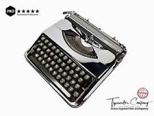 Limited Edition Hermes Baby Chrome-Plated Typewriter Serviced, dark picture