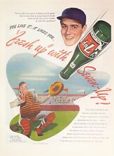 1946~7 Up~Fresh Up Show~Soda Advertisement~Baseball Game~Vintage Print Ad picture
