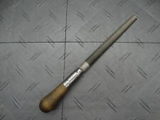 K&F Wooden Handle File Vintage Machinist Round Flat 13in Long Vintage picture