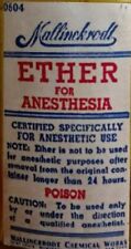 Vintage Small Medicine Crafted Bottle, Ether for Anesthesia, Mallinckrodt,(COPY) picture