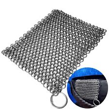 Chainmail Scrubber Stainless Steel Skillet Cast Iron Kitchen Cleaner 15 X 15cm picture