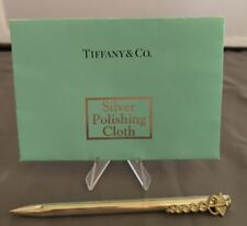 Tiffany & Co Ballpoint Medical Caduceus Black Ink Ster Silver w/ Polishing Cloth picture