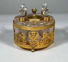 Antique French Gilt & Cut Glass Perfume Caddy picture