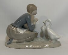 LLADRO “Food For Ducks” Figurine #4849 Gloss Finish. Created 1973, Retired 1995. picture
