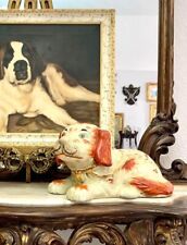 Statue Dog Large RARE  vintage Staffordshire Reproduction Single Decor picture