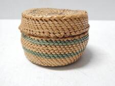 VINTAGE small sized NOOTKA / MAKAH NW COAST INDIAN LIDDED BASKET - no reserve  picture