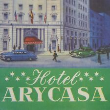 Vintage Hotel Arycasa Brochure Authentic Barcelona Spain Map Pamphlet picture