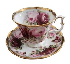 Royal Albert Summer Bounty Series Ruby Tea Cup Saucer Bone China England  picture