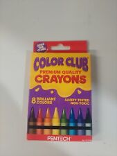 Vintage Pentech 1997 Color Club Premium Colors Crayon Box 8 Pack 91250 picture