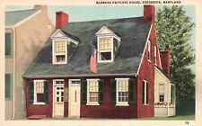 Frederick, Maryland, MD, Barbara Fritchie House, Linen Vintage Postcard a5006 picture