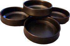 Shungyo Kyoto Vintage Stoneware From Japan/Set Of 4 Choral Black/ Ramen Bowls picture