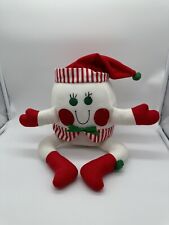 Vintage Christmas Holiday 10” Sitting Round Plush picture