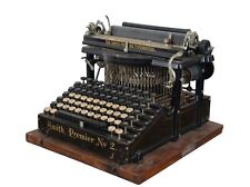 Antique 1896 Smith Premier No 2 Typewriter & Case Double Keyboard 15