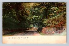 Newport RI-Rhode Island, Lovers Lane, Antique, Vintage c1908 Postcard picture