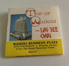 1960’s Top Of Waikiki & Lau Yee Chai - Waikiki HI Large  Matchbook Full Unstruck picture