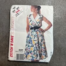 Vintage 80s McCalls Pattern 3045 Misses SZ 14 Dress picture