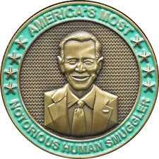 BL9-016 Border Patrol Challenge Coin America's Most Notorious People Smuggler picture