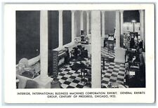 c1940 Interior International Business Machines General Exhibit Chicago Postcard picture