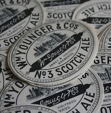 Job lot/bundle of 60 vintage William Younger & Co No3 Scotch Ale beer labels picture