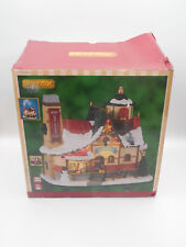 Christmas Lighted Santa's Chalet House Smoking Chimney NEW By LEMAX picture