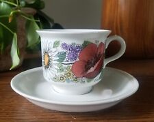 Vintage Finland of Arabia Valmu Floral Teacup & Saucer Esteri Tomula picture
