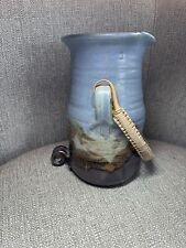Vintage Bonnema Hand Crafted Stoneware Studio Art Pottery Large Pitcher Signed picture