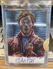 GLEBE Signature Series Sketch Card Signed by CHRIS PRATT as STAR LORD picture