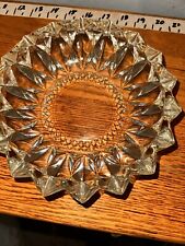 Lead Crystal Clear Diamond Point Cut Glass Ashtray Candy Dish KIG Indonesia picture