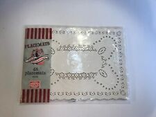 Vintage White Placemats Paper  “Gay Nineties” Paper Elegant US Lace 48 Count picture