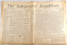 The Independent Republican May 5th 1879 Newspaper, Elgin Watch Advertisement picture
