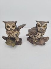 NORLEANS Vintage Owls Pair Fine Porcelain Figurine 5