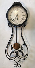 Howard Miller Wall Pendulum Metal Clock 23 X8 In. picture