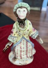 VINTAGE ANDREA BY SADEK PORCELAIN MONKEY PLAYING  TAMBOURINE picture