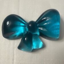 RARE Baccarat Signed- Teal Blue France- Figurine Paperweight- 4