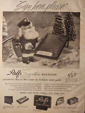 1947 Original Esquire Art Ad Advertisement Rolfs Billfolds Engraved picture