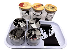 Ninja Anime Spice Grinder, Stash Jar, Rolling Tray Set (Designs 3) picture