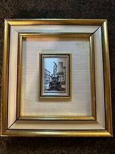 The Fountain Of Nepture Antiqu Framed Silver Toned Enscribed Photo picture