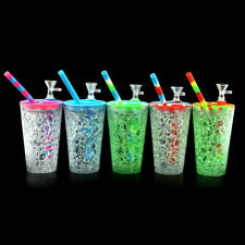 6'' Plastic Frozen Cup Hookah Shisha Silicone Lid Water Pipe Glass Bowl picture