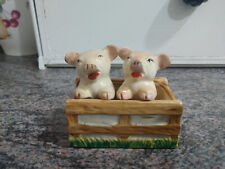 Vintage Pigs In Trough Salt and Pepper Shakers picture