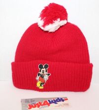 Mickey Mouse Disney Beanie Just 4 Kids Winter Stocking Hat Cap Pom Pom Vintage  picture