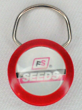 Farm Services FS Seeds Keychain Red & White Vintage Agricultural Advertisement picture