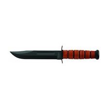 Ka-Bar 1220 US Army Straight Edge Fighting/Utility Knife with Leather Sheath ... picture