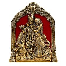 Lord Radha Krishna Metal Idol/Statue For Home/Temple ( Size: 8 Inches ) picture