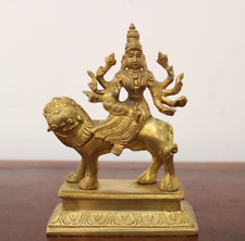 Durga Statue Hindu Goddess Shakti Idol Kali Brass Sculpture Pooja Figurine Gift picture