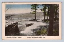 Elkins NH-New Hampshire, Outlet of Lake Pleasant, Antique Vintage Postcard picture
