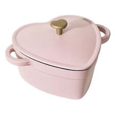 2QT Cast Iron Heart Dutch Oven, Pink Champagne by Drew Barrymore AA picture