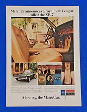 1967 MERCURY COUGAR XR-7 ORIGINAL PRINT AD SHIPS FREE FORD LINCOLN (LOT GREEN) picture