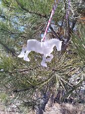 Hartland retired Budweiser Clydesdale crystal like Horse Christmas Tree Ornament picture