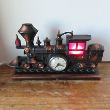 Sessions United Metal Train Clock Locomotive Lighted Clock Model 703 Made in USA picture