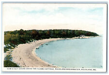 c1920's Sam-o-set Shore Drive-The Flume Cottage, Rockland Breakwater ME Postcard picture